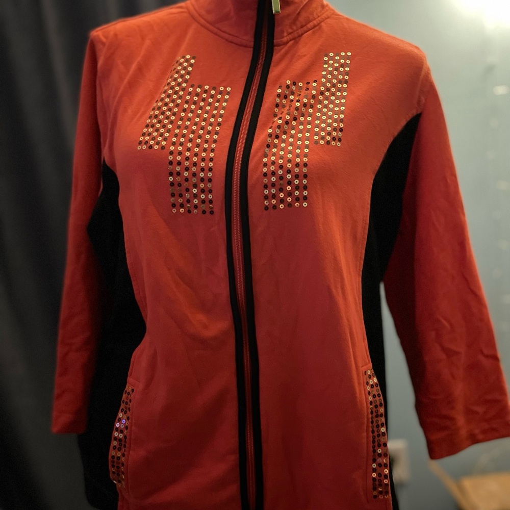 Women's orange Embellished Jacket